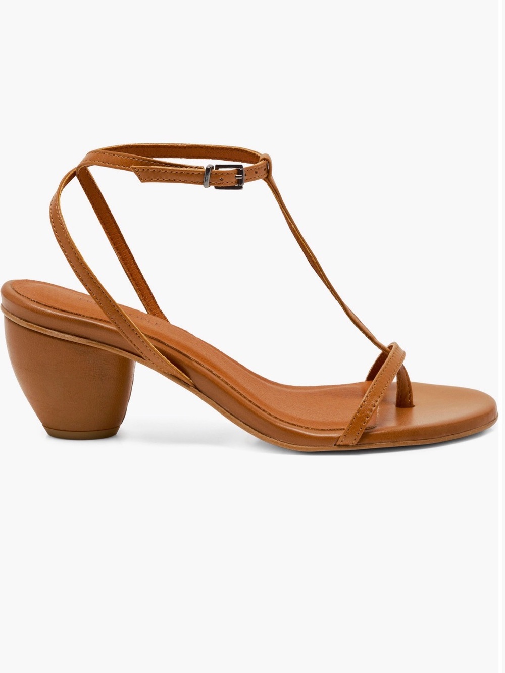 Free People La La Land Tan Ankle Strap Block Heel Sandals - Picture 6 of 6